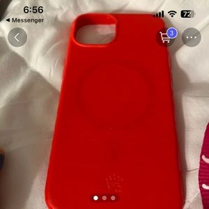 iPhone 13 leopard case red from velvet caviar never used and has a MagSafe